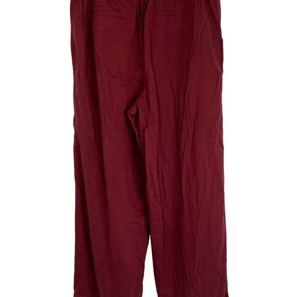 Madewell Womens Burgundy Wide Leg Pants Size 14 - Picture 10 of 13